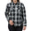 Milwaukee Leather MNG21611 Women's Black and White Long Sleeve Cotton Flannel Shirt