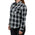 Milwaukee Leather MNG21611 Women's Black and White Long Sleeve Cotton Flannel Shirt