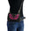 Milwaukee Leather MP8853 Women's 'Flower' Black and Pink Leather Multi Pocket Belt Bag