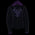 Milwaukee Leather MPL1967 Women's 3/4 Hooded Black and Purple Textile Jacket with Reflective Tribal Detail