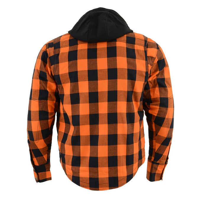 Plaid hooded flannel on sale shirt