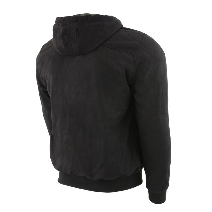 Milwaukee Leather MPM1788 Men s Black CE Approved Armored Riding Hoodie with Aramid by DuPont Fibers Black Medium