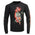 Milwaukee Leather MPMH117005 Men’s ‘Electric Skull’ Long Sleeve Black T-Shirt - 3X-Large