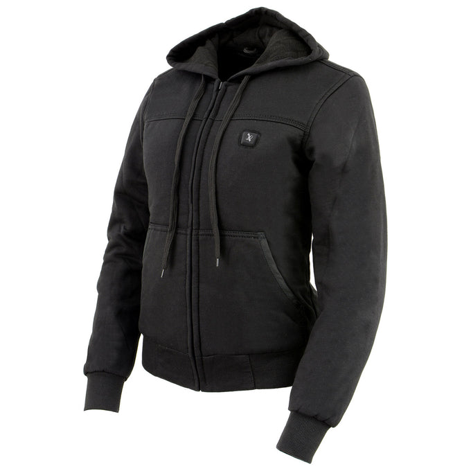 Black hoodie best sale jacket women's