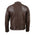Milwaukee Leather SFM1835 Men's Brown ‘Cafe Racer’ Leather Jacket with Snap Button Collar