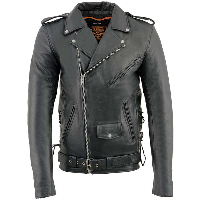 Milwaukee Leather SH1011TALL Black Classic Brando Motorcycle Jacket