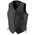 Milwaukee Leather SH1315Tall Men's Black Leather Classic V-Neck Side Lace Motorcycle Rider Vest w/ Snap Closure