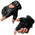 Milwaukee Leather SH461 Women's Black Leather Gel Palm Fingerless Motorcycle Hand Gloves W/ Stylish ‘Wrist Detailing’