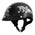 Milwaukee Helmets T70 'Freedom Skulls' Black Glossy Motorcycle DOT Approved Skull Cap Half Helmet for Men and Women Biker