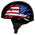 Hot Leathers HLD1051 'USA Flag (Star and Stripes )' Gloss Black Motorcycle DOT Skull Cap Helmet for Men and Women