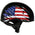 Hot Leathers American Flag Black Glossy Motorcycle Skull Cap Half Helmet for Men and Women DOT Approved HLT68