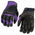 Xelement XG80208 Women's Black and Purple Mesh Cool Rider Motorcycle Gloves