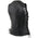 Xelement XS1029 Women's 'Paisley' Black Motorcycle Leather Vest with Side Lace Adjustment