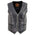 Milwaukee Leather XS1246 Ladies Black 'Braided' Classic Leather Vest