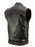 Xelement XS3449 Men's 'Paisley' Black Leather Motorcycle Biker Rider Vest with Red Stitching