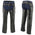 Men's XS406 Classic Black Braided Thermal Lined Leather Motorcycle Chaps with Outside Flap Pocket