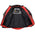 Xelement XS8161 Men's 'Venture' All Season Black with Red Tri-Tex and Mesh Motorcycle Rider Jacket with X-Armor