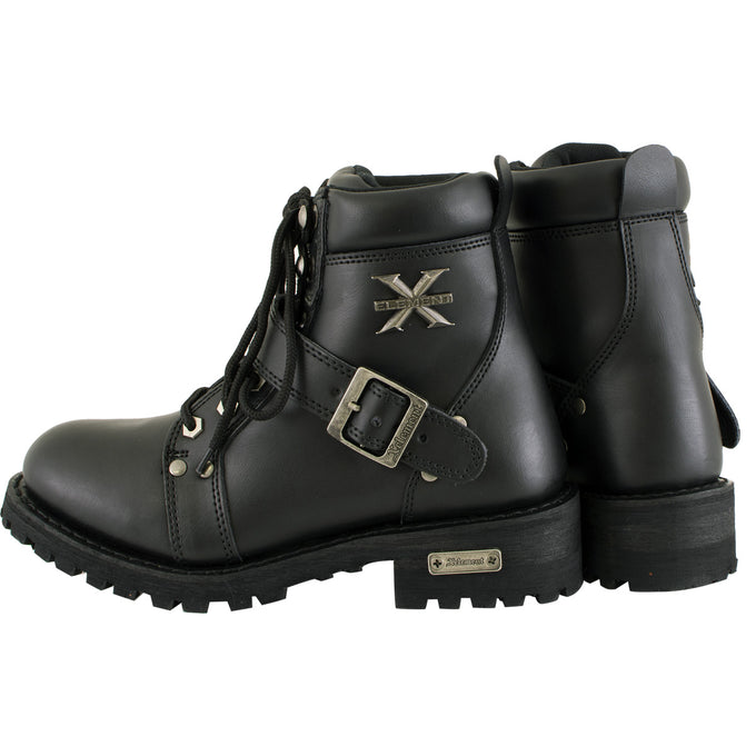 Xelement 2469 Women's 'Ultimate' Black Leather Advanced Lace-Up
