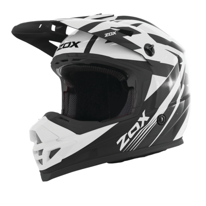 ZOX ST-1563V2 ‘Rush V2’ White and Black Motocross Helmet