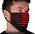 Milwaukee Leather FMD1017 'Black and Red US Flag' 100 % Cotton Protective Face Mask with Optional Filter Pocket