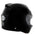 Milwaukee Helmets H7000 Glossy Black 'Mayday' Modular Motorcycle Helmet w/ Intercom - Built-in Speaker and Microphone for Men / Women