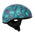 Hot Leathers HLD1041 Gloss Black 'Skull Bones Bolt' Advanced DOT Approved Half Helmet for Men and Women Biker