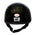 Hot Leathers HLD1047 Gloss Black 'Camo Skull Flames' Advanced DOT Skull Half Helmet with Drop Down Tinted Visor