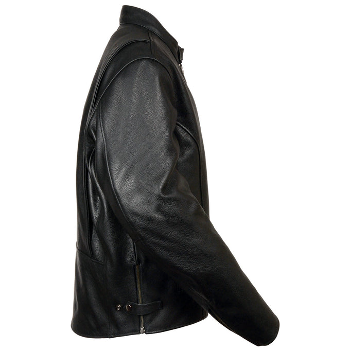 Black Leather Look Thermal Jacket
