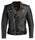 Milwaukee Leather LKM1711 Black Leather Motorcycle Jacket for Men, Thick Police Style Biker Jacket w/ Side Lace