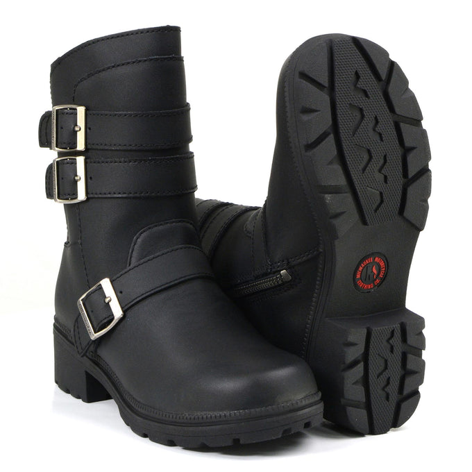 Women's black deals motorcycle boots