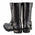 Milwaukee Leather MBL9362 Women's 11-Inch Distressed Grey Classic Harness Square Toe Leather Boots