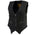 Milwaukee Leather MDL4010 Women's Black Zipper Front Denim Vest with Side Stretch