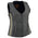 Milwaukee Leather MLL4506 Women's Grey Leather Vintage Slate Snap Front Vest with Racing Stripes