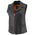 Milwaukee Leather MLL4521 Ladies Black Long Leather Vest with MC Lapel Collar