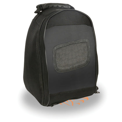 Milwaukee Leather MP8905 Black Large Textile Magnetic Tank Bag with Carry Handle