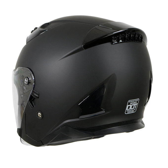 Milwaukee Performance Helmets MPH9805DOT 'Shift' Open Face 3/4 Matte