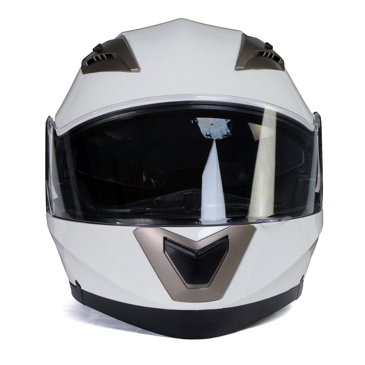 Milwaukee Helmets MPH9807DOT 'Ionized' Gloss White Advanced Motorcycle