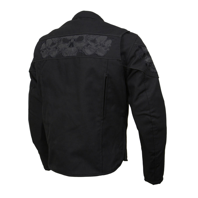 Milwaukee Leather MPM1730 Black Padded Textile Motorcycle Jacket for