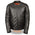 Milwaukee Leather MLM1530 Men's Vented Black Leather Scooter Jacket with Kidney Padding